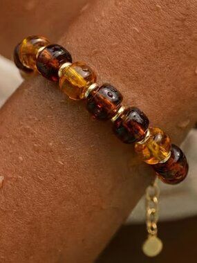 Amber Beaded Bracelet (NEW & SO PRETTY!)
